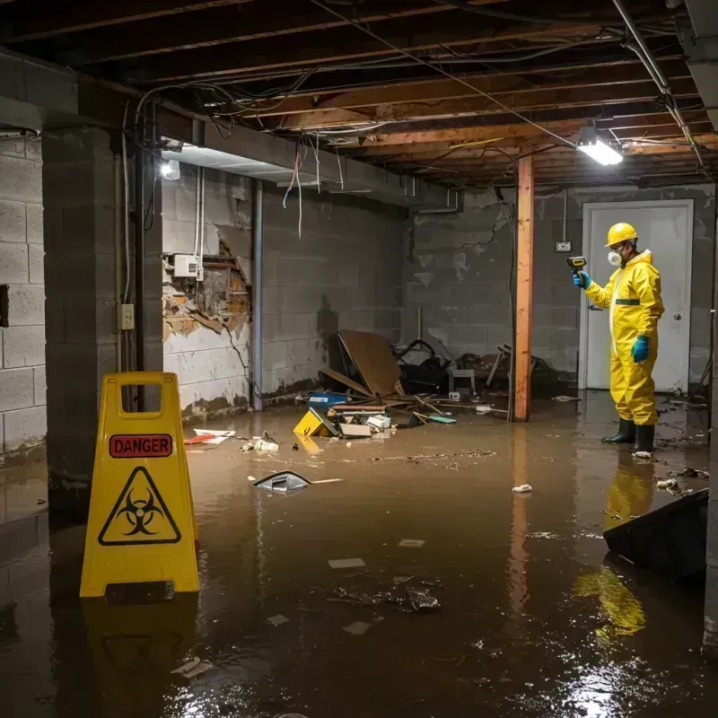 Flooded Basement Electrical Hazard in Greenwood, AR Property